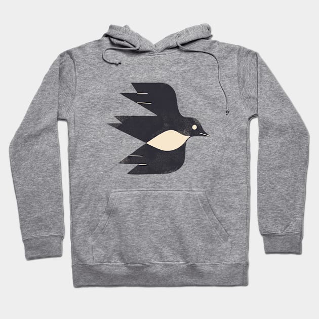 Minimal Blackbird No. 2 Hoodie by Renea L Thull